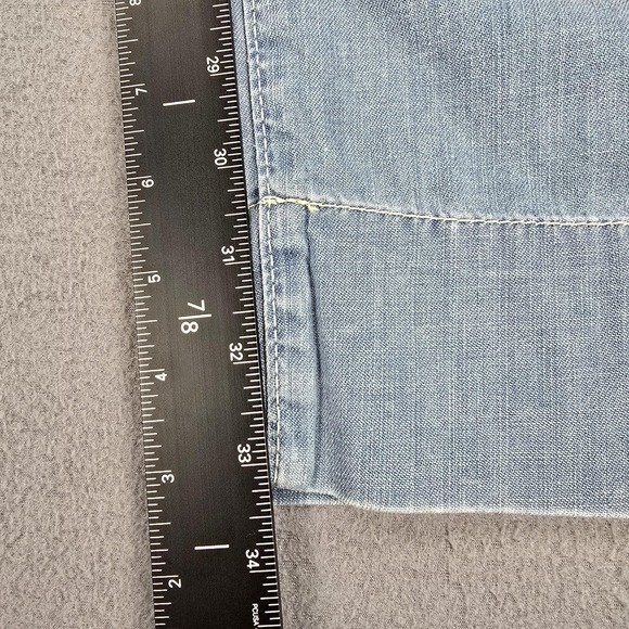 Tintoretto Pants Womens‎ 34 Blue Straight Leg Cotton Trousers Casual Made Turkey - Picture 9 of 16